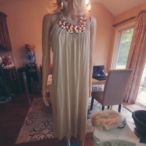 Beaded halter dress